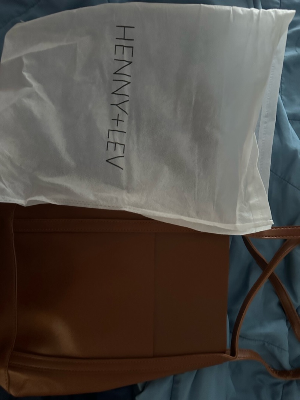 Henny + Lev Brown Leather Tote Bag